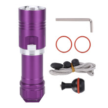 Linterna de buceo impermeable IPX8 con chip LED L2, atenuación continua, alto brillo (más de 10000 lúmenes), linterna sumergible de larga