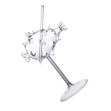 1 x Globefish shape wine glass, transparent cocktail glass for drinks, wine container, stylish glass wine glass for parties and special occasions.