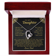 (Luxury Box) NEW To My Daughter, Love Dad, Beautiful Necklace Gift, From Dad Daddy Father