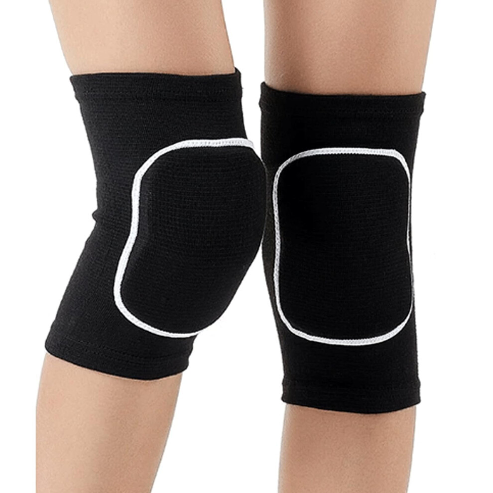 Knee Braces 1 Pair Knee Orthosis Sports Knee Protectors For Dance Yoga Volleyball Soccer Running Cycling Tennis Knee Sleeve (Black, M) M Black 9001264794583