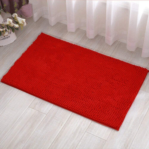 Χαλιά μπάνιου, Microfiber Chenille Extra Thick Anti-Slip Plush Shaggy Bath Mat, Άνετο και Πολυτελές 1