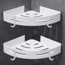Raft de duș de colț pentru baie, organizator de depozitare din oțel inoxidabil, stil modern, cu drenaj rapid, cu întreținere redusă, ușor de