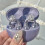 Charming Revolving Icy Florals Earbud Accent-One pair two 7