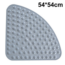 Tapis de douche et de baignoire antidérapant et flexible, avec texture galets pour une sensation de massage, format surdimensionné pour une