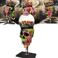 Skull Chewing Gum Maker Candy Dispenser Resin Craft Bubblegum Skull Vending Machine Gumball Halloween Office Desk Decoration Constructive23