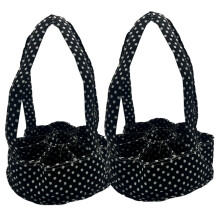 Large basket/bag for egg collecting (with 9 bags), egg holder made of canvas, for collecting duck, chicken, and goose eggs (2pcs) 2pcs black.