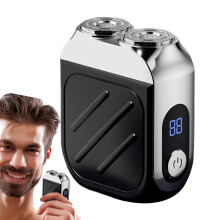 Electric Shaver for Men Waterproof with LCD Display, Magnetic Head, Compact Travel Razor Black