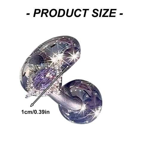 Detachable Rhinestones Earphone Accessories Rotating-Single 1
