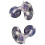 Rotating Purplee Crystal Star Earphone Clip-One pair two 1