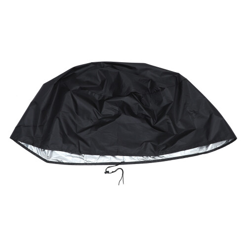 Waterproof Black Chiminea Fire Pit Cover with Fastening Straps