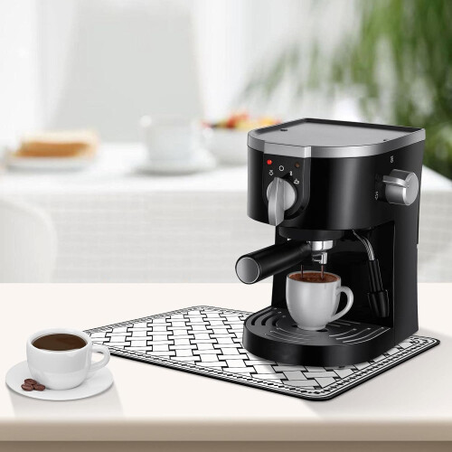 Bar Mat Espresso Machine Coffee Machine Mat Quick Drying Dish Drying Mat Kitchen Drip Mat for Kitchen Worktop Sink Accessories Light Coffee L 1