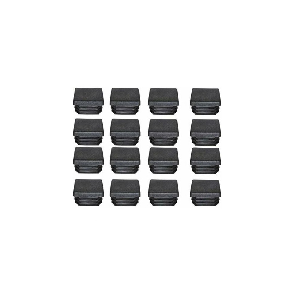 Square Tubing End Caps, Heavy Duty Polyethylene 40X40mm Black Plastic Plugs, Impact Abuse Resistance & Flush Sleek Look For Furniture Steel Pipes Home 9454554100500