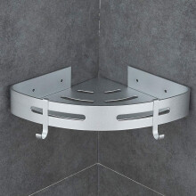 Étagère d'angle de douche robuste et durable, étagères de salle de bain murales en aluminium spatial, étagère d'angle adhésive pour salle de