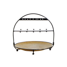 Elegante soporte para exhibir joyas, almacenamiento de joyas multiusos para tocadores y armarios, estante para joyas de ABS duradero con dos