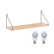 Hyldesæt i flere størrelser til dine dekorative behov, moderne landlig stil rustikke svævende hylder i træ og metal i størrelse: 30x16x17 cm