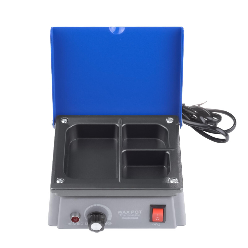 Wax Heater Pot with 3 Wells Analog Control for Wax Melting and Dipping 110V Lab Use