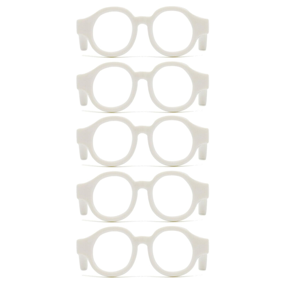 Black/White Fashion Jewelry 5Pcs Frame Eyeglass Accessories Photo Props Round Square Frame Eyeglasses Miniatures Home Props Square Frame