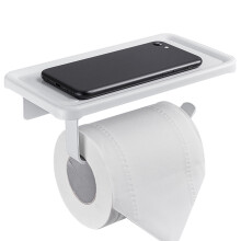 Organizador de baño multiusos, elegante soporte de pared para pañuelos de papel, resistente a la corrosión, apto para diversas superficies lisas,