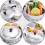 Thickened Aluminum Soup Pot NonStick Steamer Induction Compatible Silver x 3 5