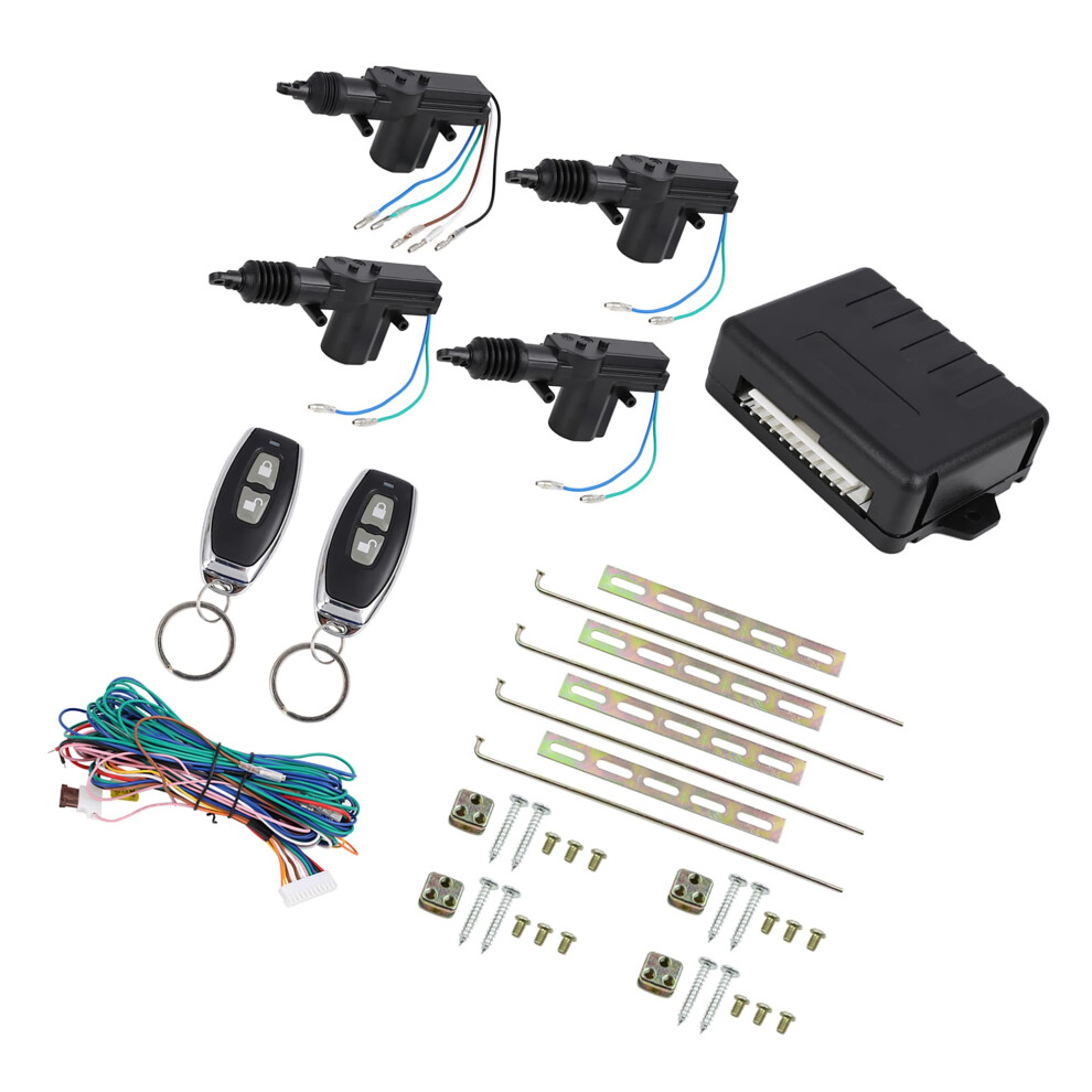 Universal 4 Door Car Keyless Entry System With Actuators, 12V Central Locking Kit And Trunk Release 9323874732336
