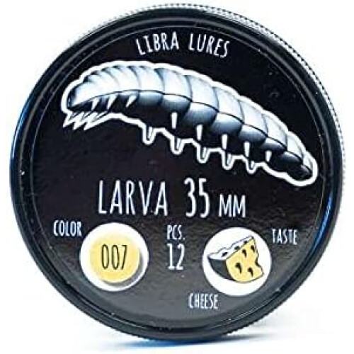 Bait Larva – Yellow – 3.5 cm – Pack of 15 2