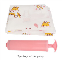 Bolsas de almacenamiento al vacío con bomba manual, material grueso de alta calidad, reutilizables, ahorran espacio, compresión manual, fácil y