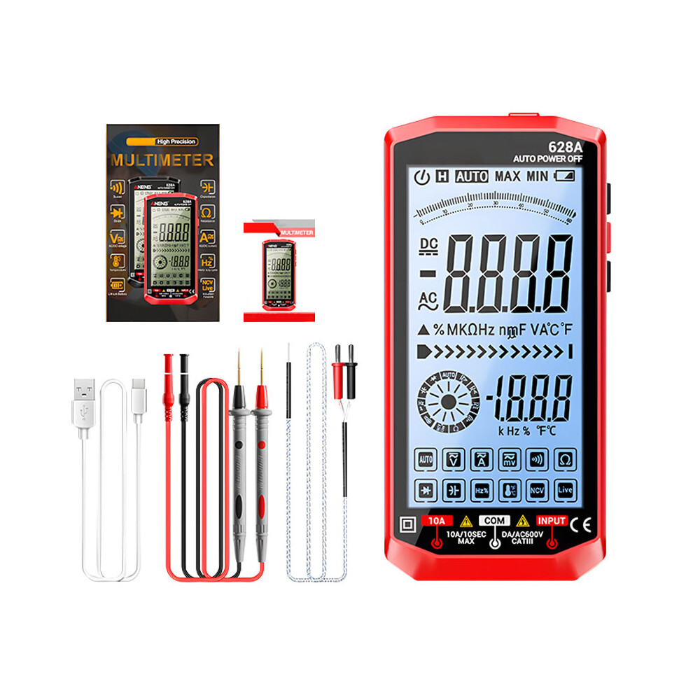 Pack Of 1 Digital Multimeter With Not Reach Potential-Red 7754001032371