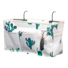 Effortless Organization: Bedside Organizer With Canvas And Iron, All-round Encirclement, Strong Bearing Capacity For Dorms, Hospitals, Camping, Ensuri