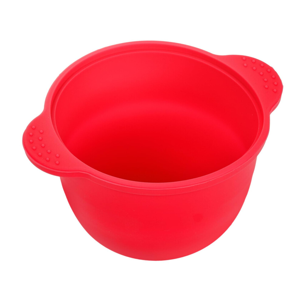 Red Silicone Wax Warmer Liner And Foldable Facial Mask Mixing Bowl 300Ml Easy Clean For Home Salon