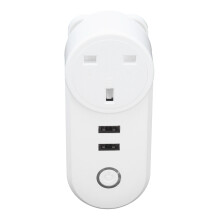 Enchufe inteligente de doble salida, enchufe inteligente con control independiente y monitorización de energía, toma de corriente inteligente
