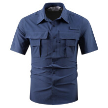 Men's QuickDrying Lightweight Cowboy Shirt Vintage Cargo Outdoor Shirt 3XL Blue Ref: 1336