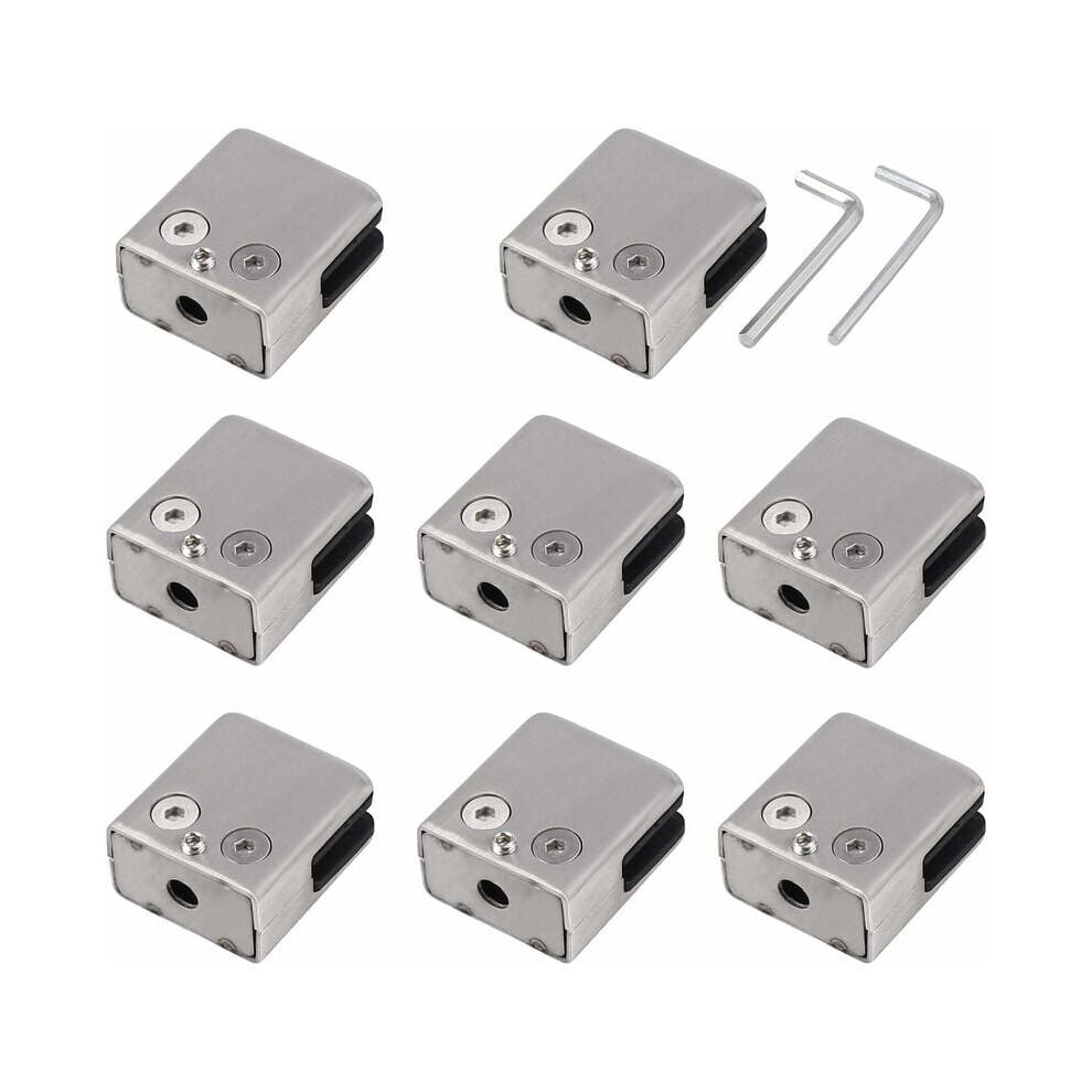 Adjustable Glass Brackets For Staircase Balustrade, Frameless Bracket Glass Clamps Stainless Steel Bracket Premium Material Wall To Glass Shower Door 9454554105253