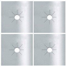 Schutzeinlagen für Küchengasherde, 0,12-Silber 0,2 mm4 Blätter