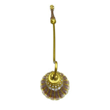 Candle Snuffer with Long Handle and Floral Engraving for Taper and Pillar Candles