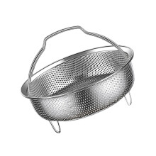 Panier à vapeur en acier inoxydable avec poignée,-taille moyenne