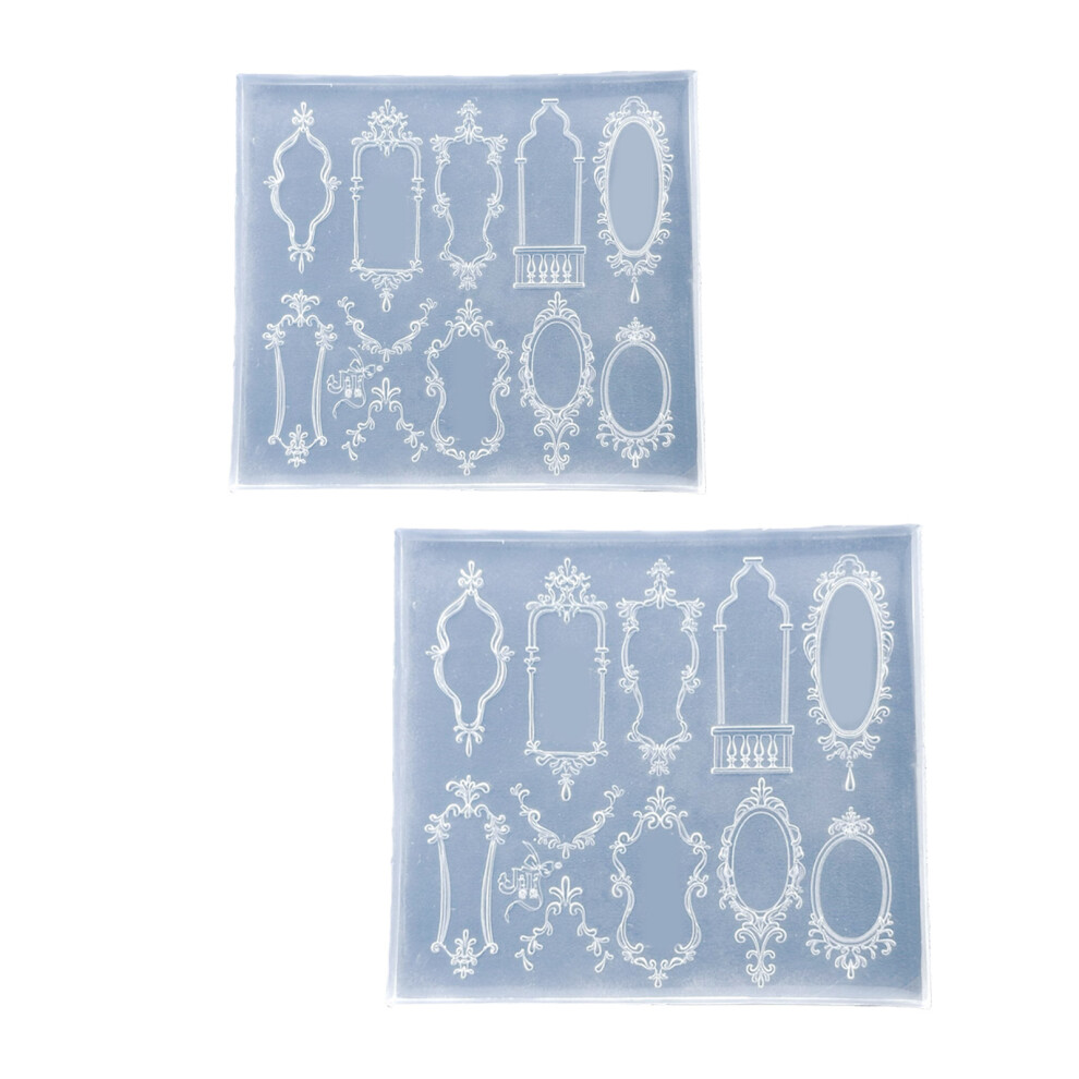 Flexible Silicone Crafting Mould With 3D Embossed-2 piece set