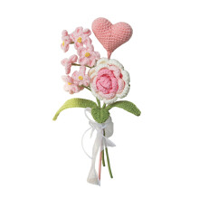 Bouquet de fleurs tricoté à la main pour les décorations de-08