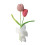 Bouquet de fleurs tricotées à la main, décorations de centres-07 1