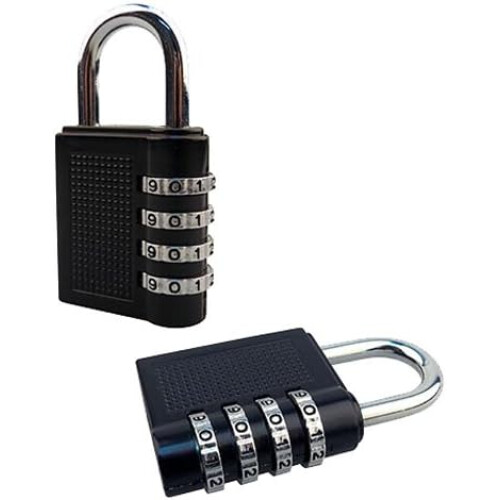 2 X  40mm 4 Digit Combination Padlock  Resettable Ref: 6976 2