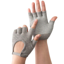 1 pair of nonslip fivefinger silicone workout gloves for strength training, gym, weightlifting, gloves for women, gray