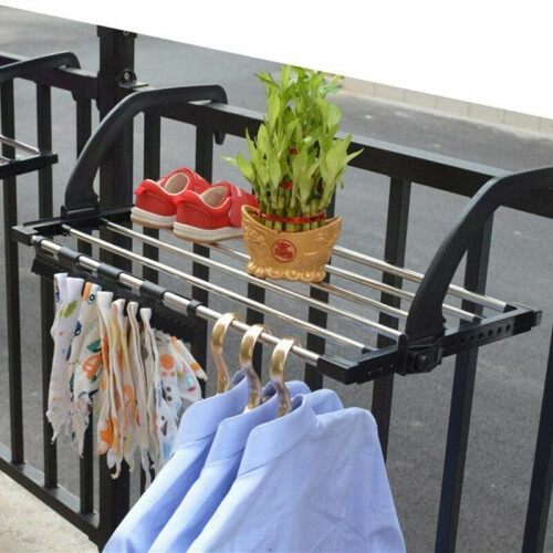 Portable Clothes Drying Rack with Sock Clip, Multifunctional Balcony Radiator Drying Solution, Heavy Duty and Foldable for Easy Storage 1