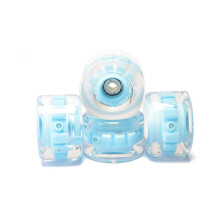 4 Pieces Surfboard Land, 6 Light Wheels, Shiny for Longboard, Surfboard Wheels with Elasticity, A