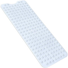 Duschmatta med dräneringshål, halkfri badmatta med Power Grip för barn och äldre, snabb vattenavledning genom små hål, maskintvättbar för