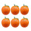 Set mit 6 Simulationen künstlicher orangefarbener-orange 1