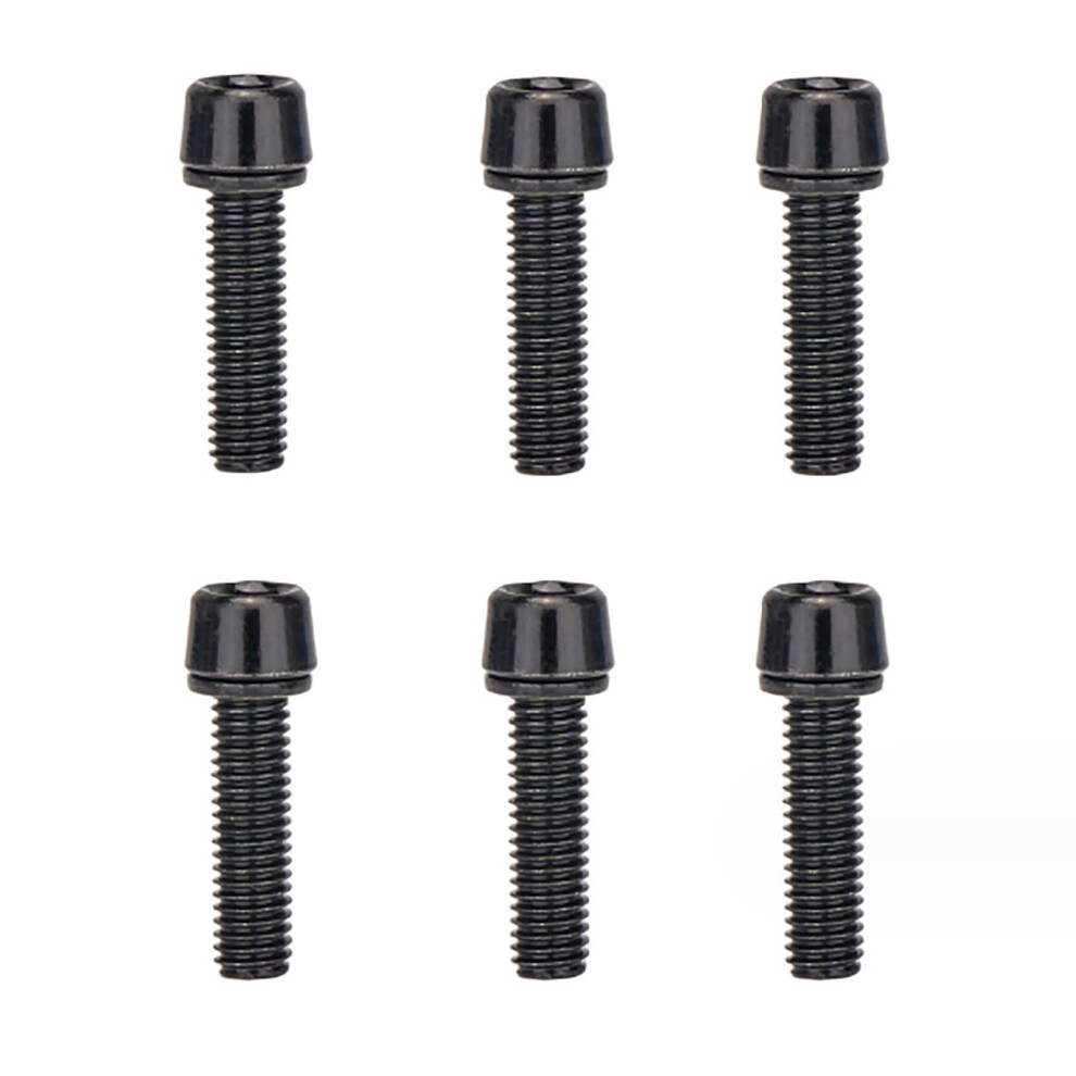 6 Pieces Stainless Steel Bicycle Stem Bolts Cone Head Screws With Washers Bike Stem Cap Bolts 9001264803513