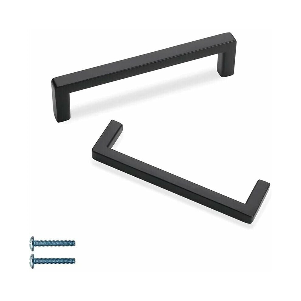 Matte Black Cabinet Pulls, Kitchen Cabinet Pull Handle With Smooth Comfortable Grip, Solid Zinc Alloy For Durable Rust-Proof Wide Applications In Furn 9454554110882