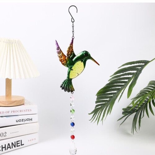 Κομψά κολιμπρί Suncatchers, κρεμαστό κόσμημα κρυστάλλινης σφαίρας για εσωτερική και 2