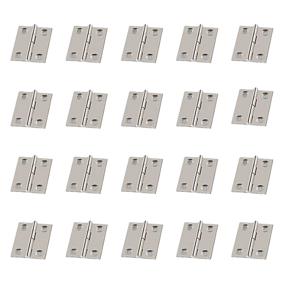 Jewelry Box & Tool Box Upgrades, Silver Tone Stainless Steel Hinges, Anti-Rust Performance Folding Cabinet Butt Hinges For Home Furniture Hardware 9454554110448