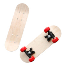 Wooden Skateboard Deck Blank Longboard Deck Skateboard Accessories for Boys Girls Kids 43 cm with Wheels