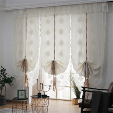 Cotton Linen Roller Blinds for Living Room and Kitchen, Sun Shade Roman Elevator Easy Install Roller Blinds